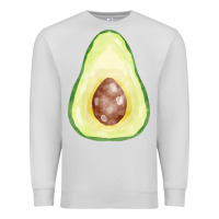 Dove Grey half avocado fa element Premium Sweatshirt - FaDigitalArtStudio