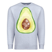 Heather Grey half avocado fa element Premium Sweatshirt - FaDigitalArtStudio