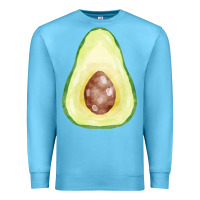 Ocean Blue half avocado fa element Premium Sweatshirt - FaDigitalArtStudio