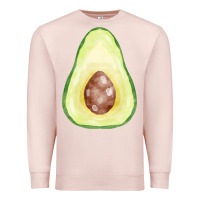 Pale Pink half avocado fa element Premium Sweatshirt - FaDigitalArtStudio