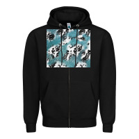Black teal glitter and cowhide Zipper Hoodie - TumblerDesignByShophia