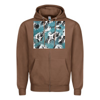 Chestnut teal glitter and cowhide Zipper Hoodie - TumblerDesignByShophia