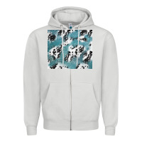 Dove Grey teal glitter and cowhide Zipper Hoodie - TumblerDesignByShophia