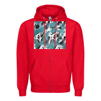 Red teal glitter and cowhide Zipper Hoodie - TumblerDesignByShophia