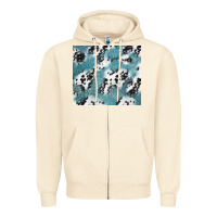 Sandshell teal glitter and cowhide Zipper Hoodie - TumblerDesignByShophia