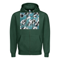 Sports Green teal glitter and cowhide Zipper Hoodie - TumblerDesignByShophia
