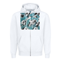 White teal glitter and cowhide Zipper Hoodie - TumblerDesignByShophia