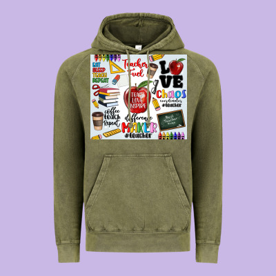 Teacher Vintage Hoodie Designed By Maliassmallbusiness