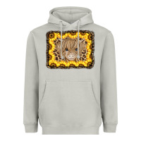 Moon Dust Baby Cow Leopard Sunflowers Heavyweight Hoodie - CowCowDesign