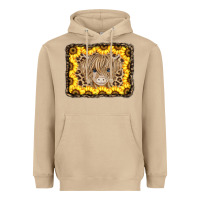 Mushroom Baby Cow Leopard Sunflowers Heavyweight Hoodie - CowCowDesign
