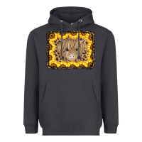 Smoke Baby Cow Leopard Sunflowers Heavyweight Hoodie - CowCowDesign