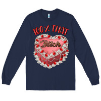 Navy 100 that bitch Long Sleeve Tee - Artiststas