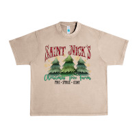 French Oak Saint Nick's Christmas Tree Farm Urban Heavy Tee - MaliasSmallBusiness
