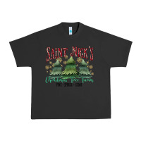 Pigment Black Saint Nick's Christmas Tree Farm Urban Heavy Tee - MaliasSmallBusiness