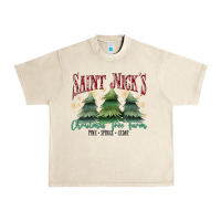 Sandshell Saint Nick's Christmas Tree Farm Urban Heavy Tee - MaliasSmallBusiness