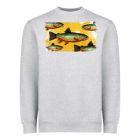 Heather Grey Colorado Greenback Cutthroat Trout Fish Heavyweight Sweatshirt - Bettercallsaul