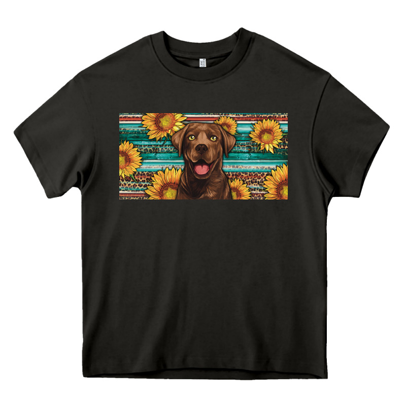 Western Chocolate Labrador License Plate Heavy Core Tee by Artiststas | Teevron
