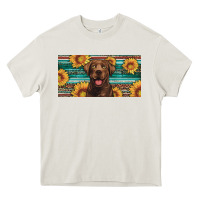 Cream western chocolate labrador license plate Heavy Core Tee - Artiststas