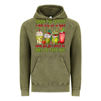 Vintage Olive christmas characters coffee cups Vintage Hoodie - MaliasSmallBusiness