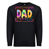 Black lgbtq tie dye dad Premium Sweatshirt - OliviaCreatesArt