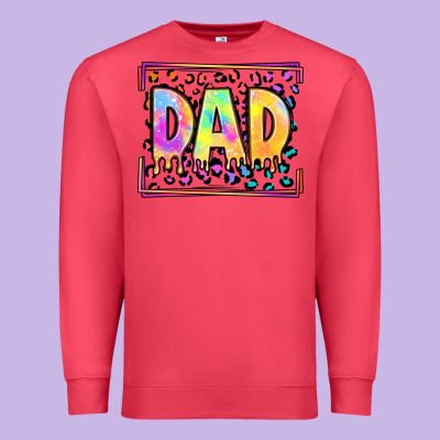 Lgbtq Tie Dye Dad Premium Sweatshirt Designed By Oliviacreatesart
