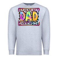 Heather Grey lgbtq tie dye dad Premium Sweatshirt - OliviaCreatesArt