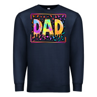 Navy lgbtq tie dye dad Premium Sweatshirt - OliviaCreatesArt