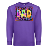 Purple lgbtq tie dye dad Premium Sweatshirt - OliviaCreatesArt