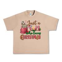 Burro Pink Just a girl who loves Christmas Urban Heavy Tee - NancyCooperArtShop