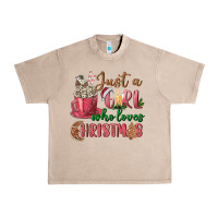 French Oak Pink Just a girl who loves Christmas Urban Heavy Tee - NancyCooperArtShop
