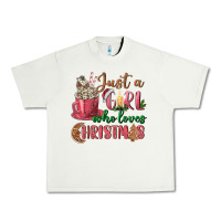 Pistachio Pink Just a girl who loves Christmas Urban Heavy Tee - NancyCooperArtShop