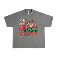 Tornado Pink Just a girl who loves Christmas Urban Heavy Tee - NancyCooperArtShop