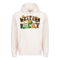 Pale Pink Western lucky St. Patrick's Day Premium Hoodie - CowGirlArtShop