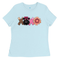 Baby Blue xoxo belted galloway Ladies Tee - AdoDesignShop