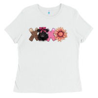 White xoxo belted galloway Ladies Tee - AdoDesignShop