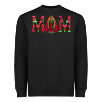 Black Mom with Floral Aztec and Leopard Background Heavyweight Sweatshirt - Bettercallsaul