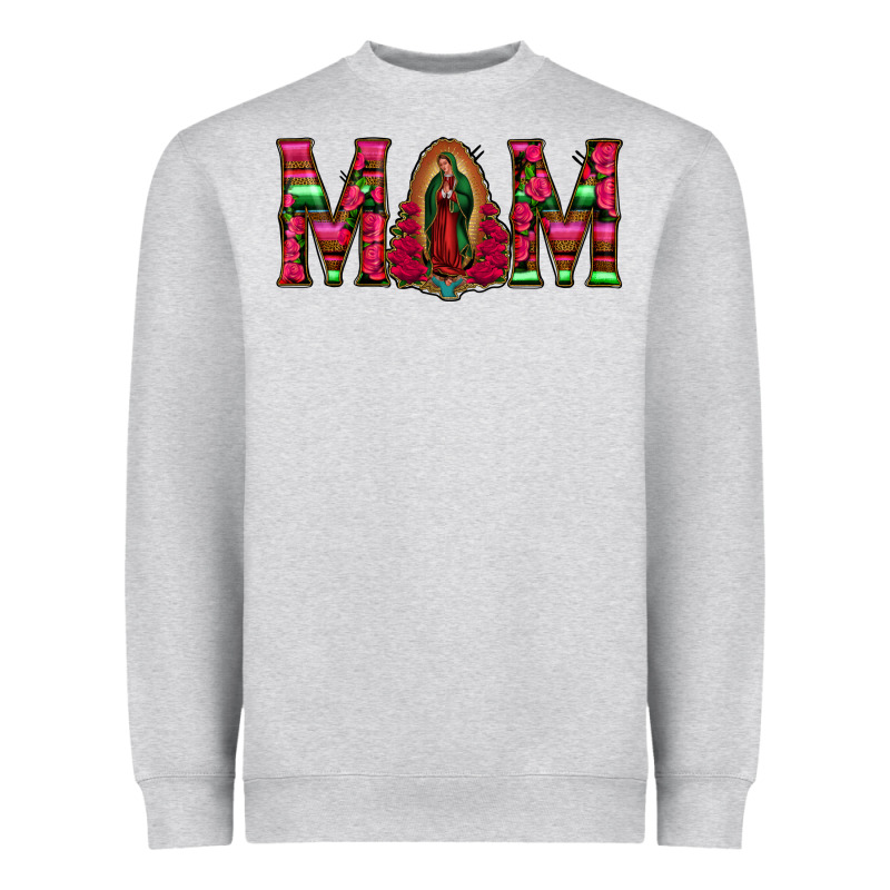 Mom With Floral Aztec And Leopard Background Heavyweight Sweatshirt by Bettercallsaul | Teevron
