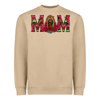 Mushroom Mom with Floral Aztec and Leopard Background Heavyweight Sweatshirt - Bettercallsaul
