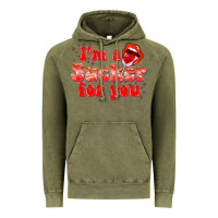 Vintage Olive im a sucker for you valentines the day Vintage Hoodie - NancyCooperArtShop