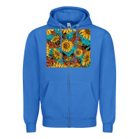 True Royal rustic sunflowers Zipper Hoodie - TumblerDesignByShophia