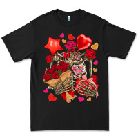 Black valentines day skeleton Premium Tee - NancyCooperArtShop