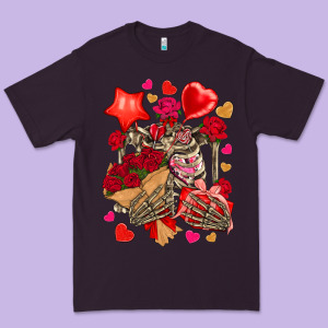 Valentines Day Skeleton Premium Tee Designed By Nancycooperartshop