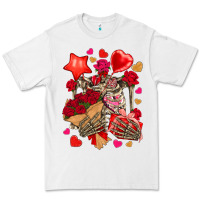 White valentines day skeleton Premium Tee - NancyCooperArtShop