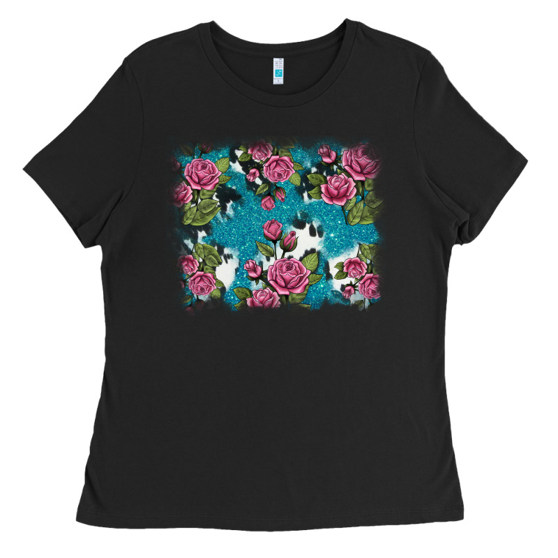 V.drose Glitter Cowhide Ladies Tee by AdoDesignShop | Teevron