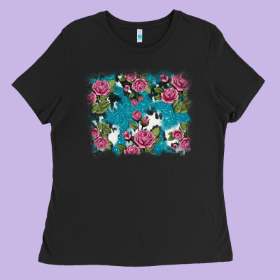 V.drose Glitter Cowhide Ladies Tee Designed By Adodesignshop