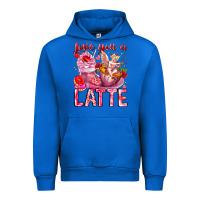 Cobalt Love You Latte Valentine Cupid Urban Hoodie - CowhideDigitalArt