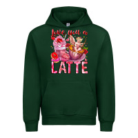Forest Green Love You Latte Valentine Cupid Urban Hoodie - CowhideDigitalArt