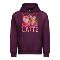 Mauve Wine Love You Latte Valentine Cupid Urban Hoodie - CowhideDigitalArt