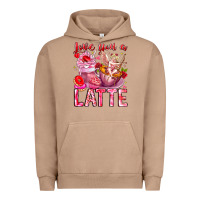 Pigment Burro Love You Latte Valentine Cupid Urban Hoodie - CowhideDigitalArt