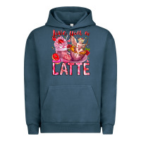 Pigment Midnight Navy Love You Latte Valentine Cupid Urban Hoodie - CowhideDigitalArt